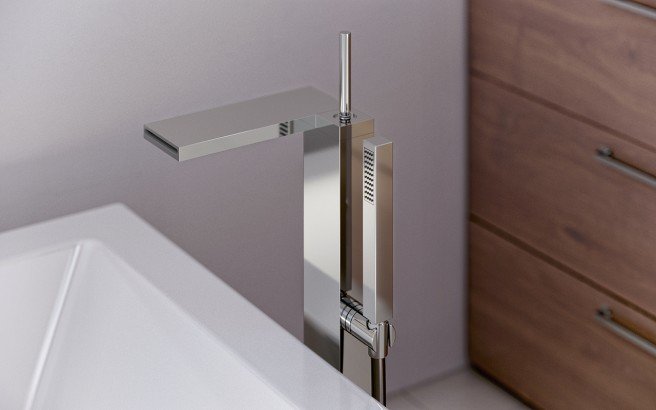 Aquatica Modul 190 Floor Mounted Bath Filler – Chrome web (1)